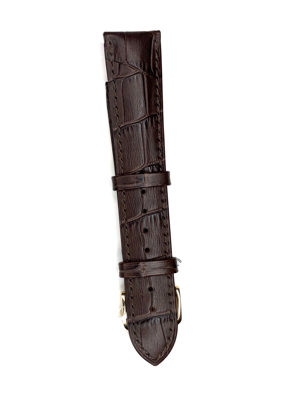 Hirsch Duke Alligator-Embossed Leather Watch Strap - Brown 20mm